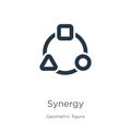 Synergy icon vector. Trendy flat synergy icon from geometry collection isolated on white background. Vector illustration can be