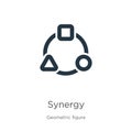 Synergy icon vector. Trendy flat synergy icon from geometry collection isolated on white background. Vector illustration can be