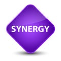 Synergy elegant purple diamond button Royalty Free Stock Photo