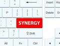 Synergy red keyboard button Royalty Free Stock Photo