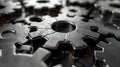 Synergy in Motion: Interconnected Gears. Concept Mechanical Engineering, Gear Systems, Machine
