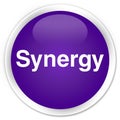 Synergy premium purple round button Royalty Free Stock Photo
