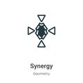 Synergy vector icon on white background. Flat vector synergy icon symbol sign from modern geometry collection for mobile concept Royalty Free Stock Photo