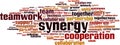 Synergy word cloud Royalty Free Stock Photo