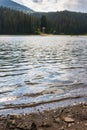 Synevyr lake that falls in to tereblya river