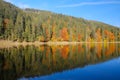 Synevyr mountain lake in Carpathian mountains, Ukraine Royalty Free Stock Photo