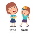 Synonyms adjectives little and small Royalty Free Stock Photo