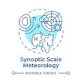 Synoptic scale meteorology soft blue concept icon Royalty Free Stock Photo