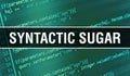 Syntactic sugar concept illustration using code for developing programs and app. Syntactic sugar website code with colorful tags Royalty Free Stock Photo