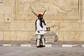 Syntagma Square Athens, greek evzones Royalty Free Stock Photo