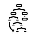 syntax tree natural language processing nlp glyph icon vector illustration