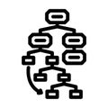 syntax tree natural language processing nlp line icon vector illustration