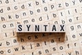 Syntax word concept Royalty Free Stock Photo