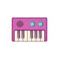 Synth icon, cartoon style