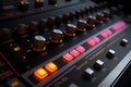 Synth music analog buttons. Generate Ai