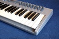 Synth piano roll front side view closeup Royalty Free Stock Photo