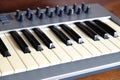 Synth piano roll front side view closeup Royalty Free Stock Photo