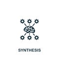 Synthesis icon. Monochrome simple sign from critical thinking collection. Synthesis icon for logo, templates, web design