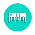 synthesizer icon in badge style. One of Music Instruments collection icon can be used for UI, UX Royalty Free Stock Photo