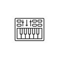 synthesizer icon. Element of video products outline icon for mobile concept and web apps. Thin line synthesizer icon can be used Royalty Free Stock Photo