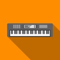 Synthesizer icon in flat style isolated on white background. Musical instruments symbol stock vector illustration Royalty Free Stock Photo