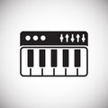Synthesizer icon on white background for graphic and web design, Modern simple vector sign. Internet concept. Trendy symbol for Royalty Free Stock Photo