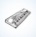 Synthesizer. Vector drawing