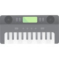 Synthesizer vector piano icon dj music keyboard