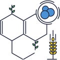 Synthetic biology icon herb cell vector biotech