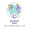 Synthetic data multi color concept icon