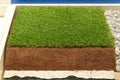 Synthetic grass layers Royalty Free Stock Photo