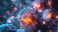 Synthetic intelligence core, glowing abstract ,Generative AI