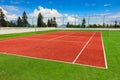 Synthetic outdoor tennis court Royalty Free Stock Photo