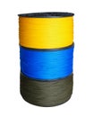 Synthetic ropes of three colors Royalty Free Stock Photo