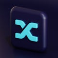 Synthetix cryptocurrency symbol logo 3d illustration