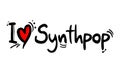 Synthpop music style love Royalty Free Stock Photo