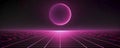 Synthwave Aesthetics: Minimalist Retro Background, Generative AI