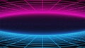 Synthwave background. Retro futuristic 80s style