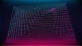 Synthwave Neon Grid Background. Dark glowing backdrop Royalty Free Stock Photo