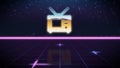 synthwave retro design icon of television Royalty Free Stock Photo