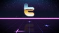 synthwave retro design icon of twitter