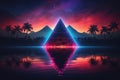 Synthwave Triangle, photorealistic. Generative AI weber.