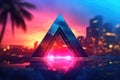 Synthwave Triangle, photorealistic. Generative AI weber.