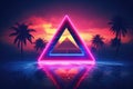 Synthwave Triangle, photorealistic. Generative AI weber.