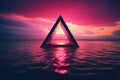 Synthwave Triangle, photorealistic. Generative AI weber.