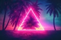 Synthwave Triangle, photorealistic. Generative AI weber.