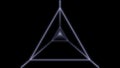 synthwave triangle tunnel Background 3d render retro