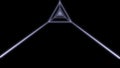 synthwave triangle tunnel Background 3d render retro