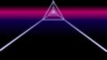 synthwave triangle tunnel Background 3d render retro