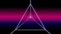 synthwave triangle tunnel Background 3d render retro